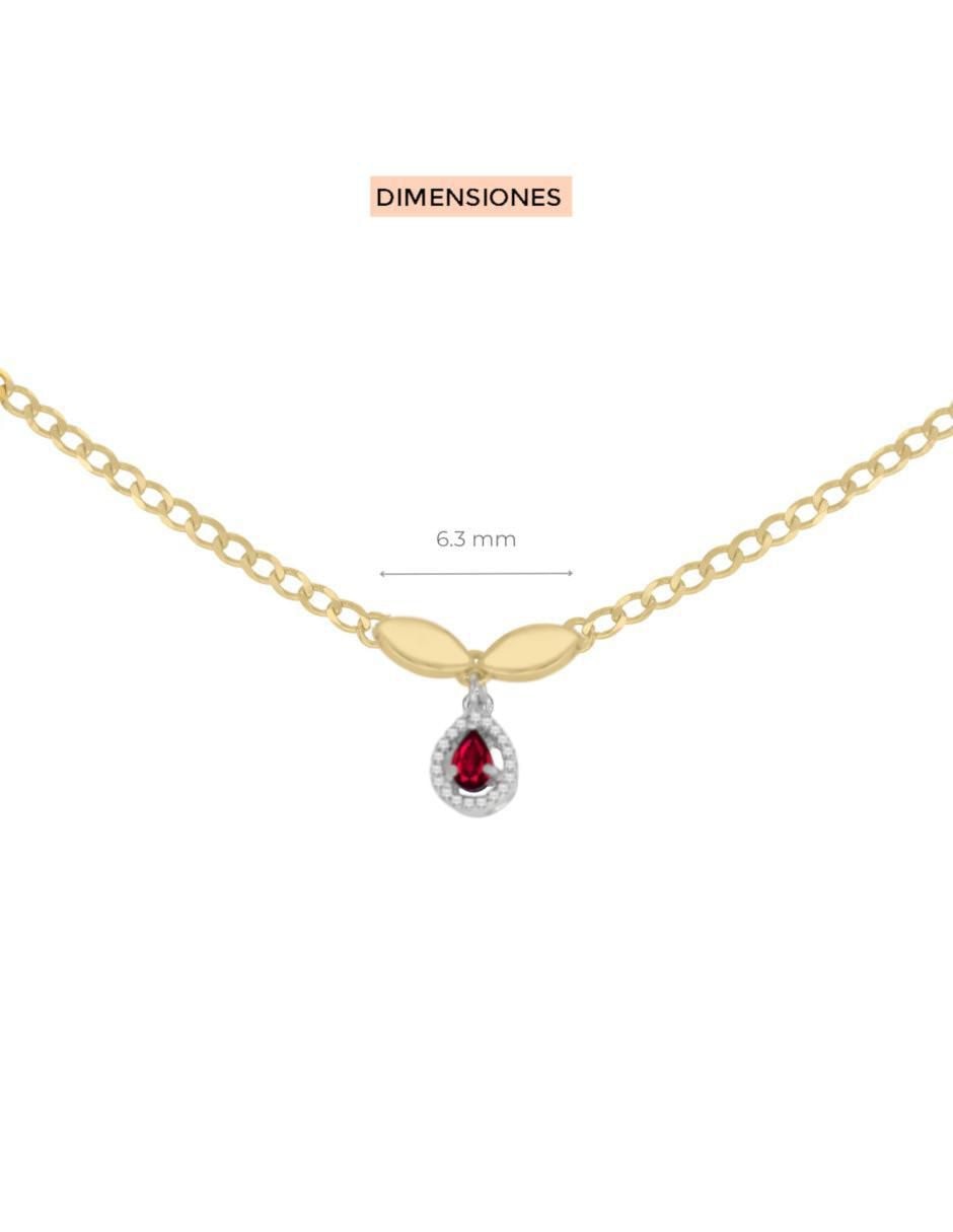 Gargantilla ovalada Cristina de oro 14 K 2