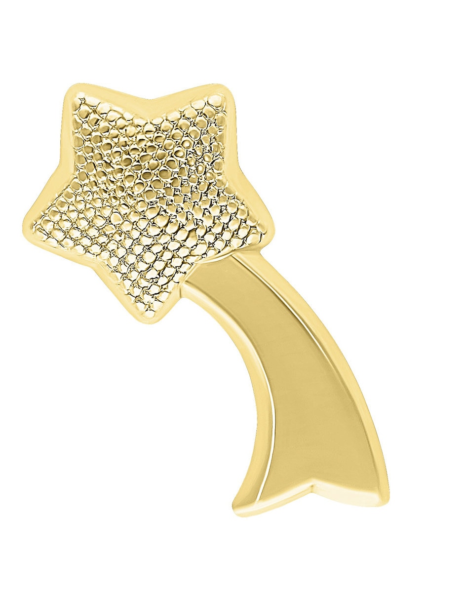 Broqueles de estrella de oro 10 Kcon acabado pulido zirconia 3