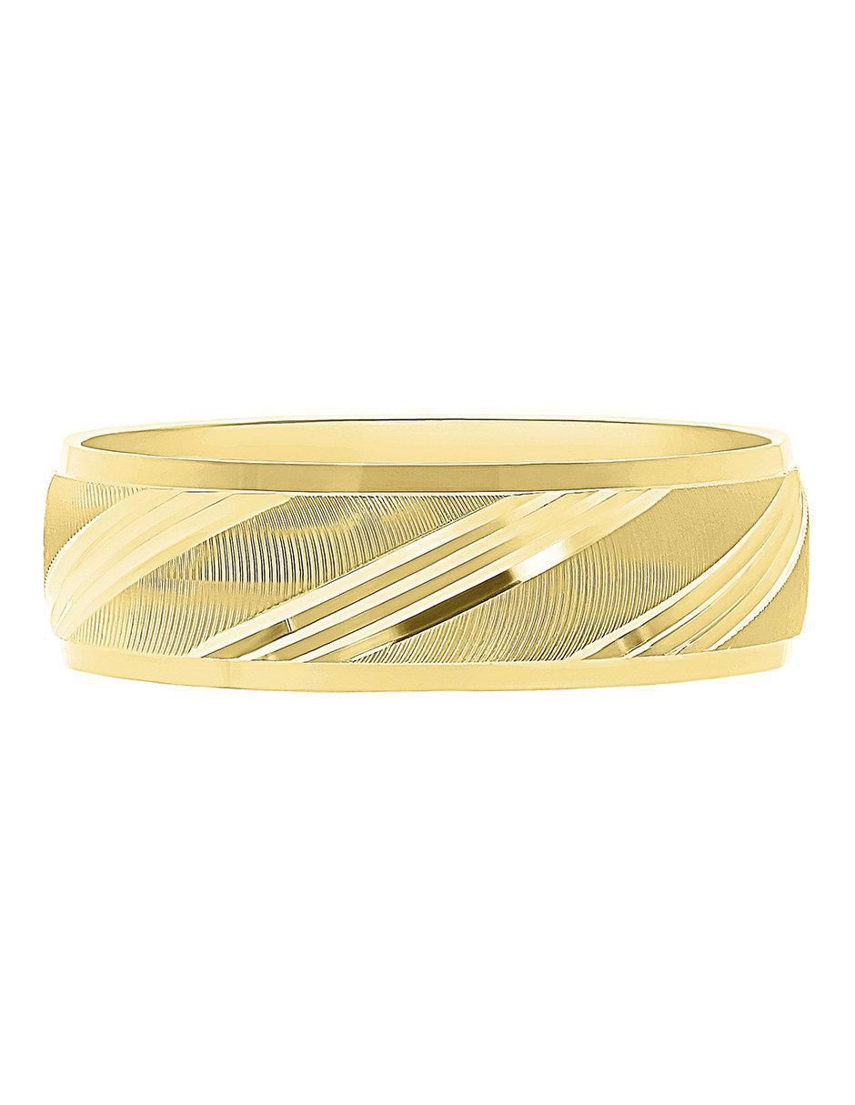 Anillo circular 10 k de oro brillante 2