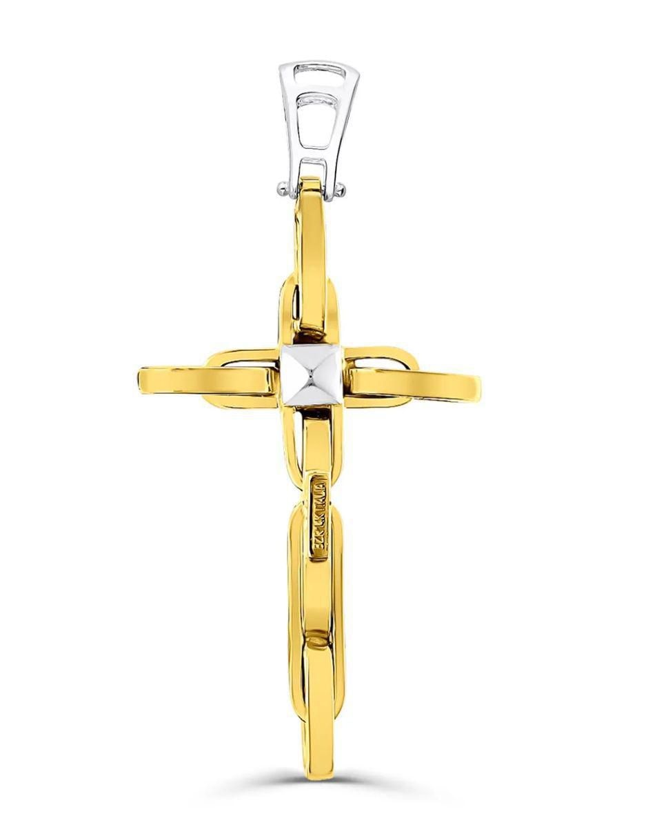Dije de cruz de oro amarillo 14 K