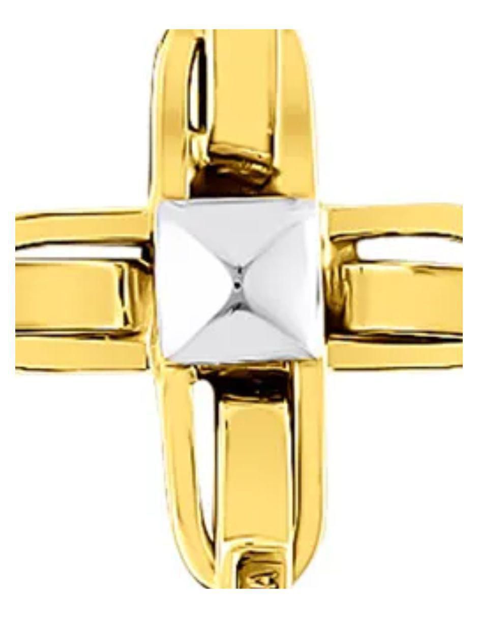 Dije de cruz de oro amarillo 14 K 3