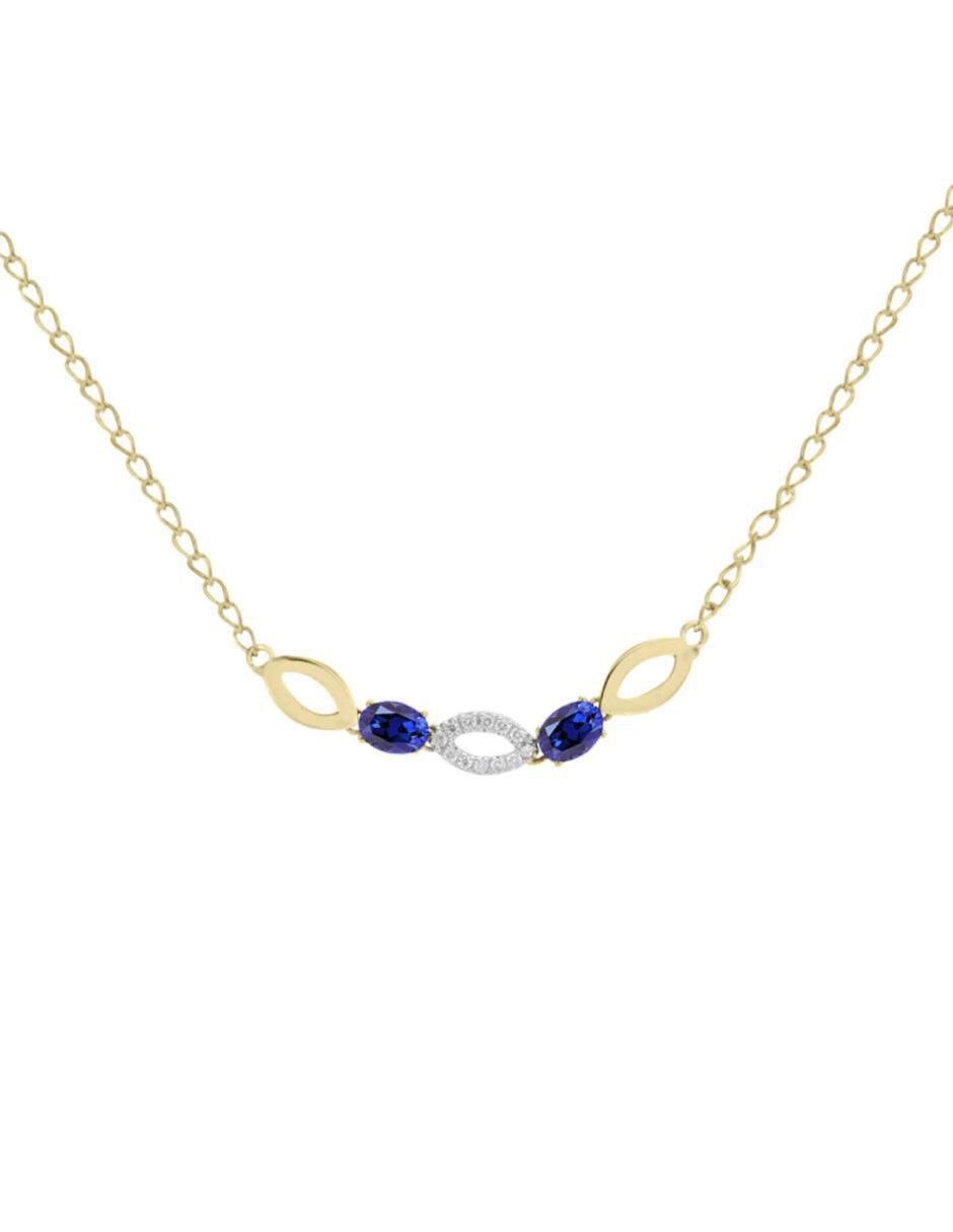 Gargantilla ovalada Noa de oro 14 K