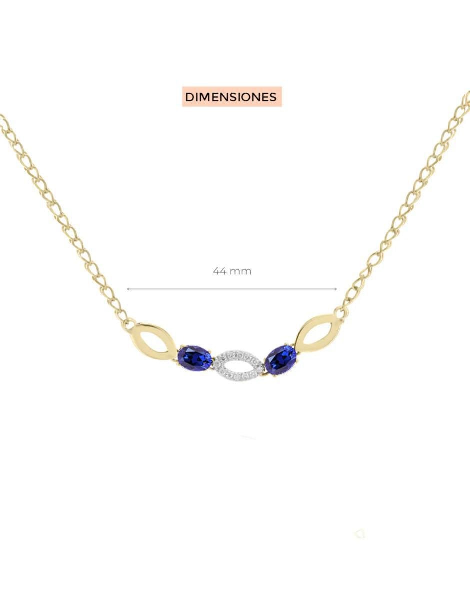 Gargantilla ovalada Noa de oro 14 K 2