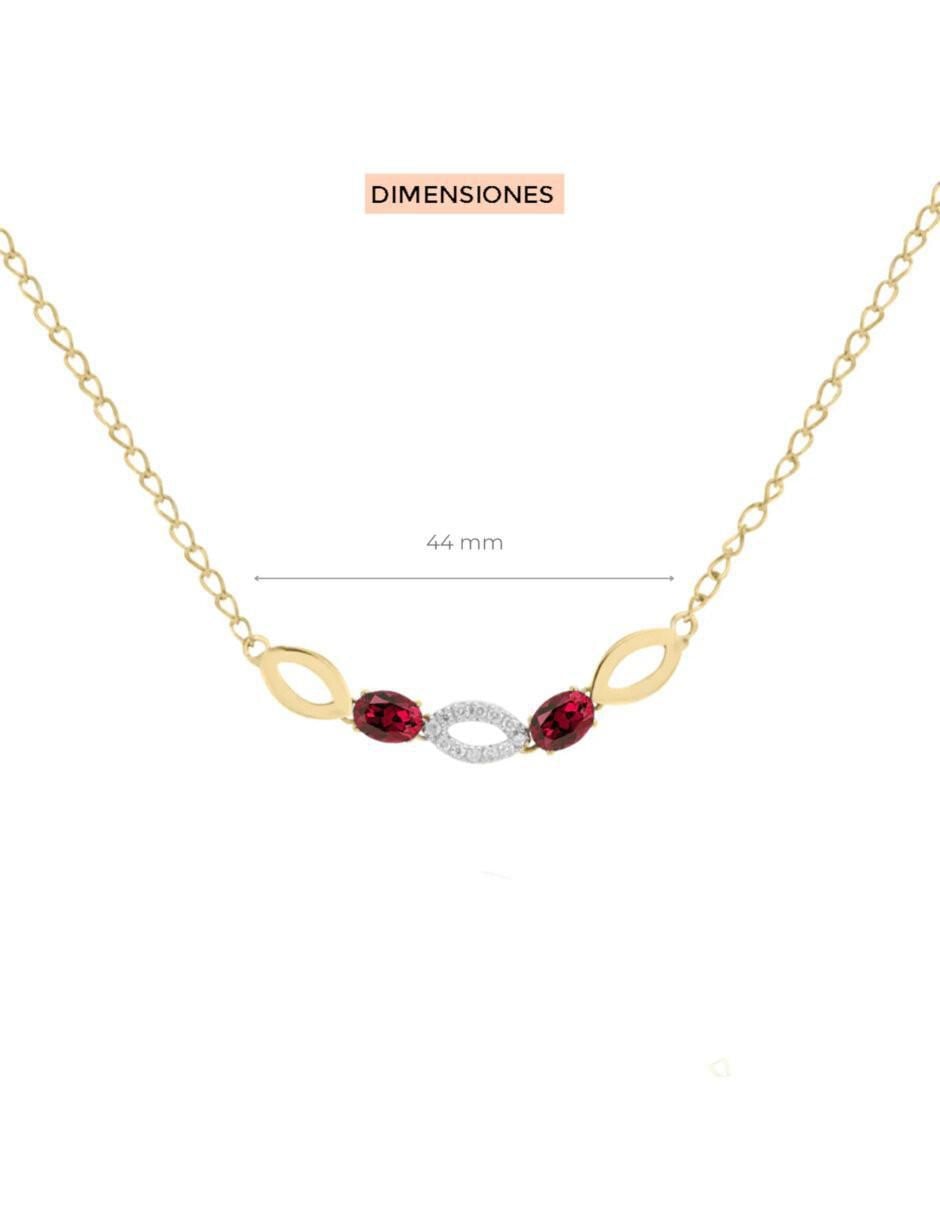 Gargantilla ovalada Noa de oro 14 K 2
