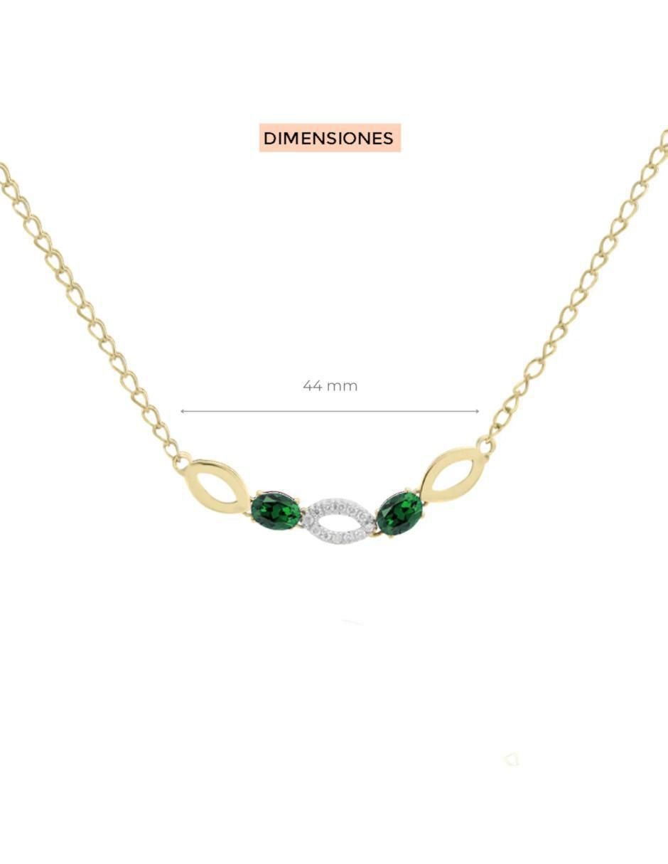 Gargantilla ovalada Noa de oro 14 K 3