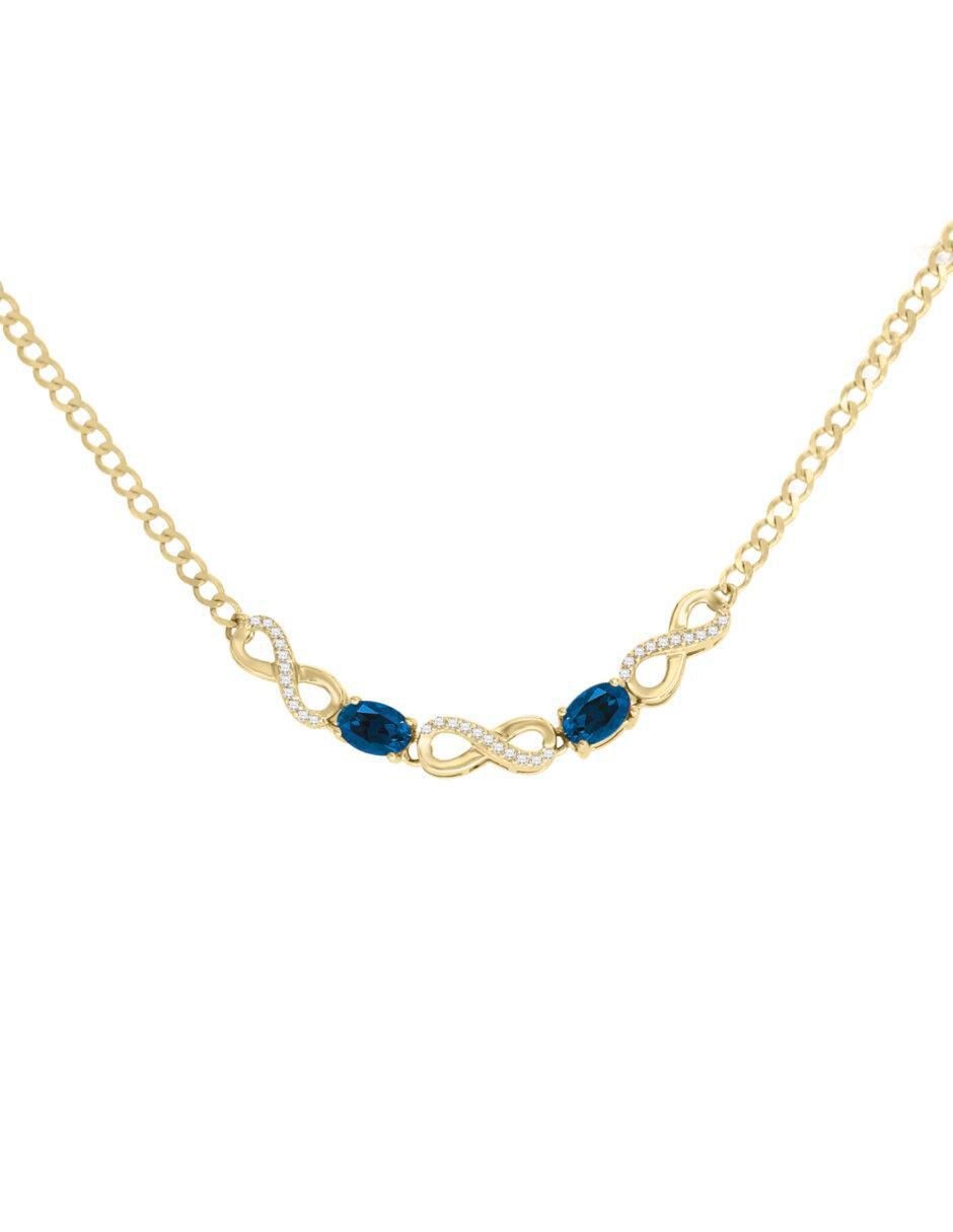 Gargantilla de infinito Lisa de oro 14 K