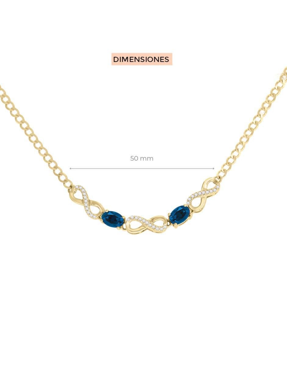 Gargantilla de infinito Lisa de oro 14 K 3
