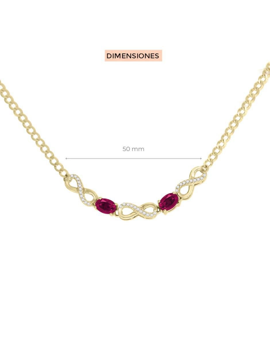 Gargantilla de infinito Lisa de oro 14 K 3