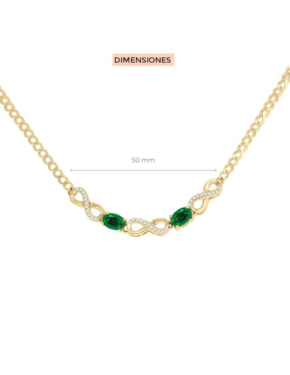 Gargantilla de infinito Lisa de oro 14 K 3