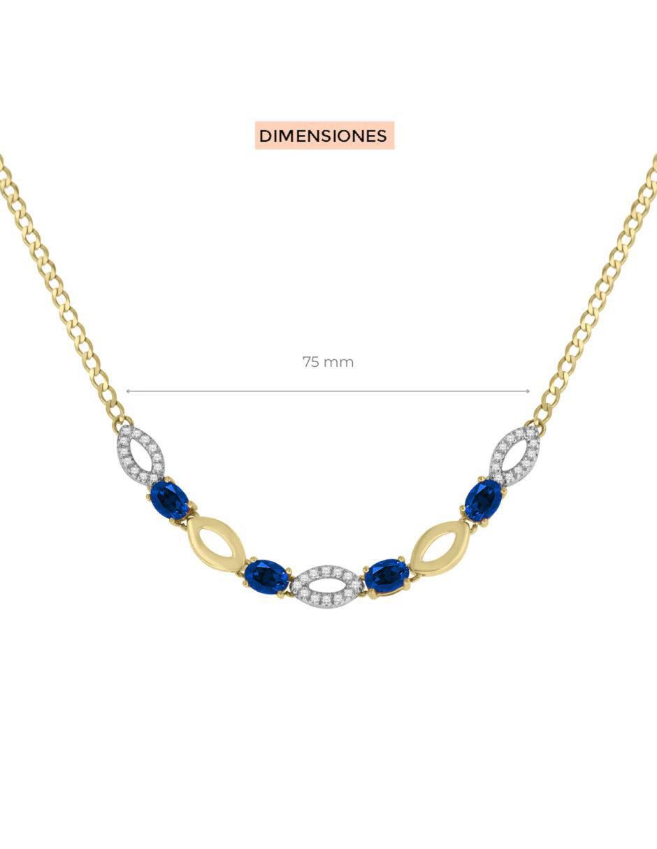 Gargantilla ovalada Noa de oro 14 K 3