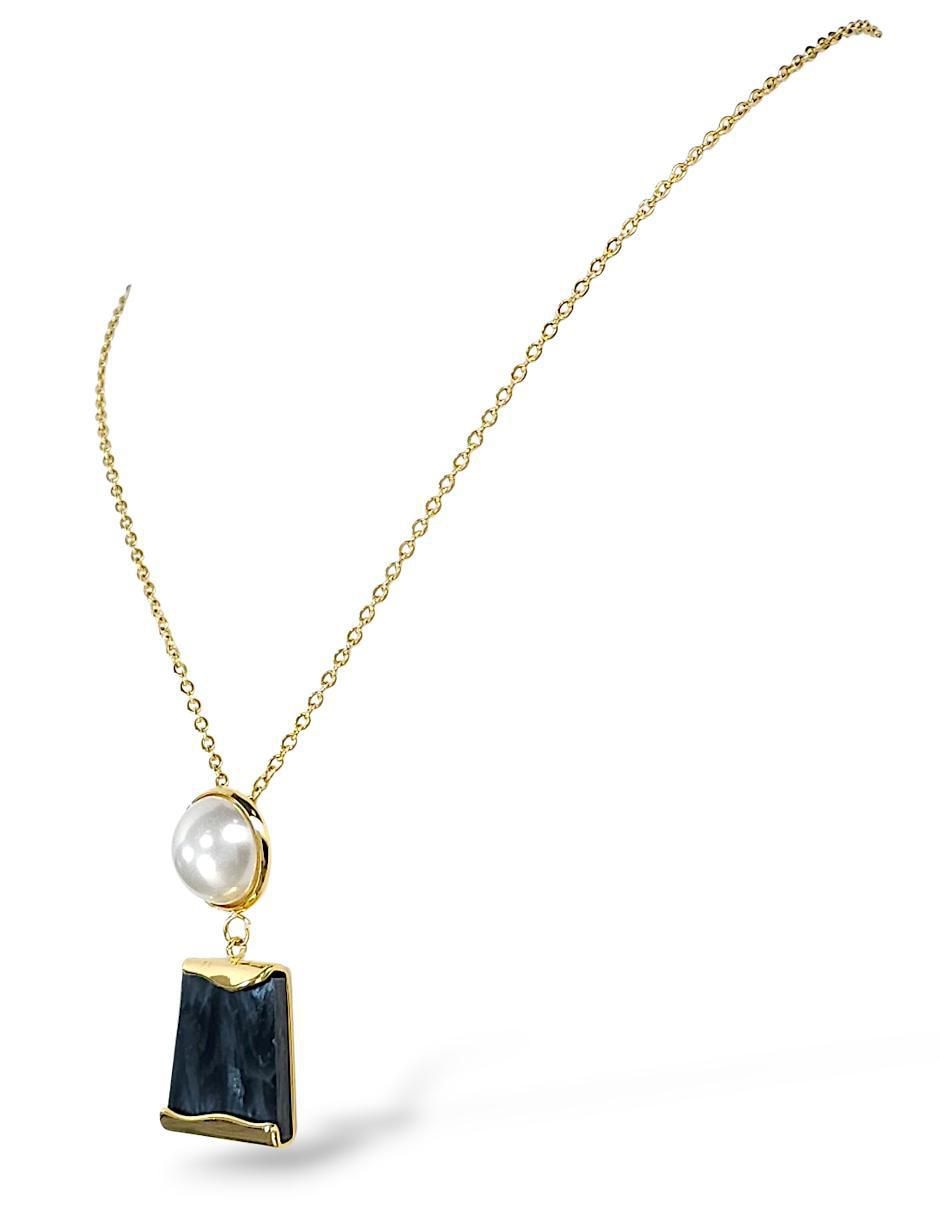 Collar, pulsera, anillo y aretes de cristal 3