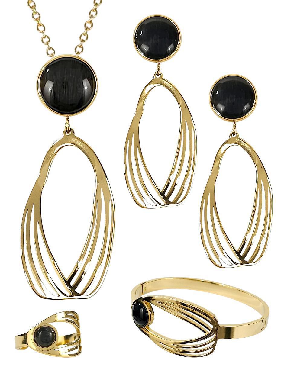 Collar, pulsera, anillo y aretes Collar, pulsera, anillo y aretes