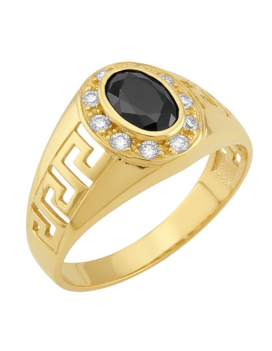 Anillo oval 10 k de oro zirconia pulido 2