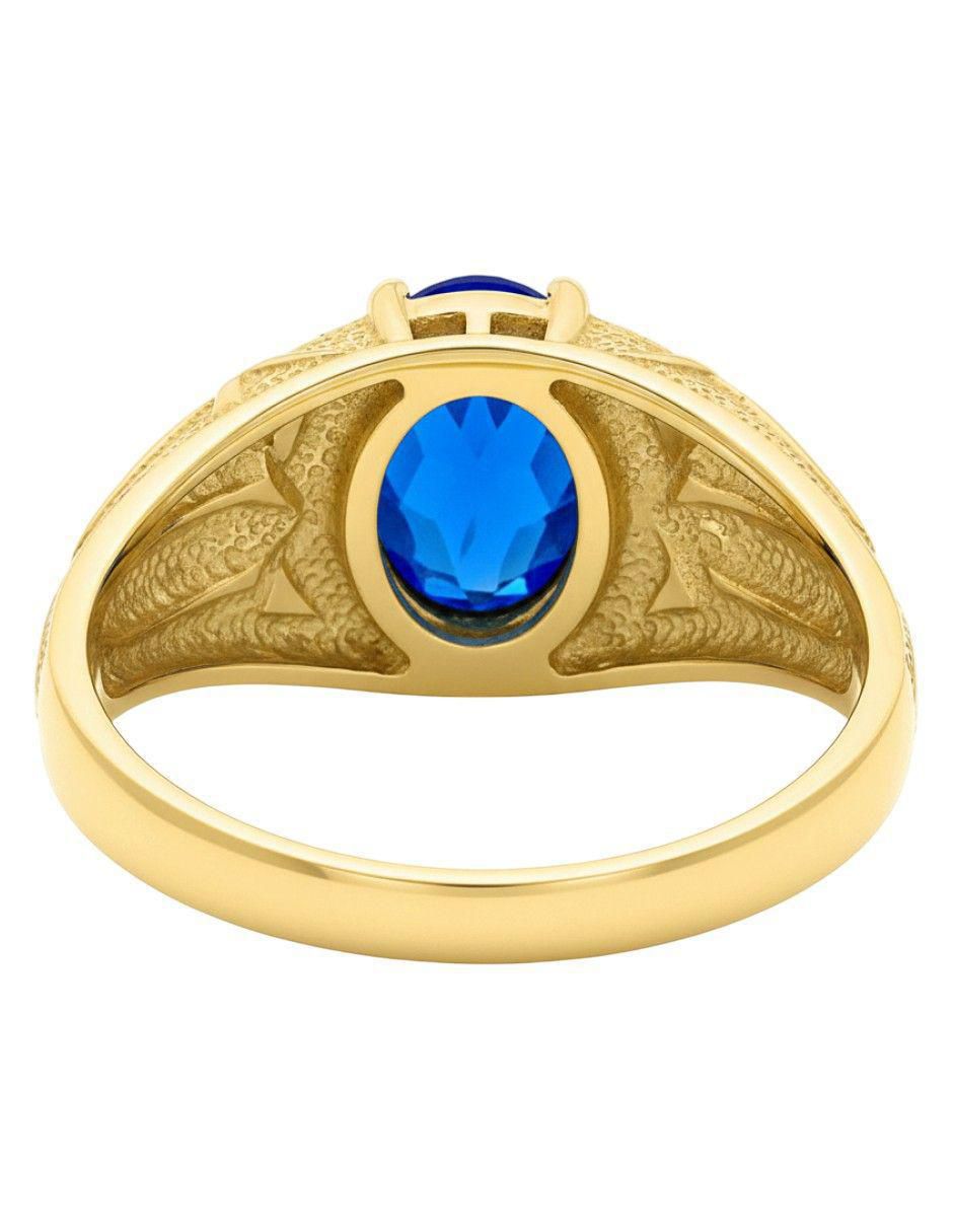 Anillo ovalado 10 k de oro zirconia pulido 3