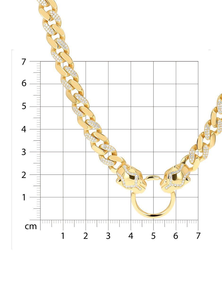 Gargantilla jaguar de pantera de oro amarillo 14 K 6