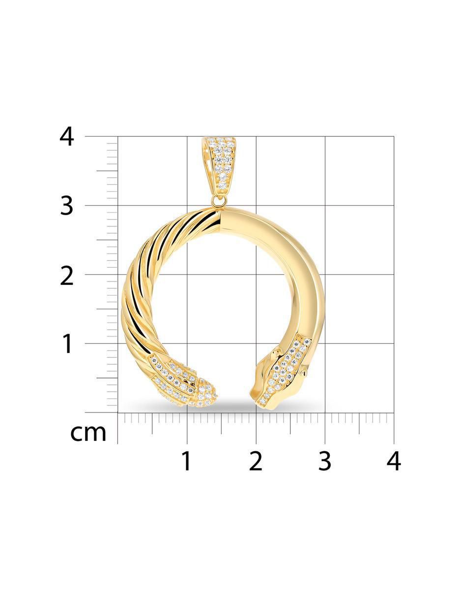 Dije de jaguar de oro amarillo 14 K zirconia 6