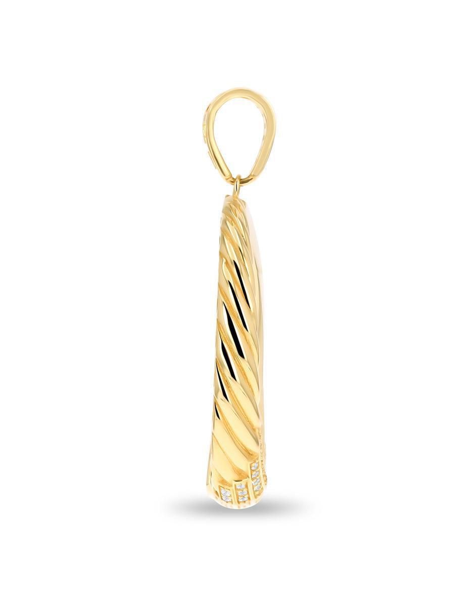 Dije de jaguar de oro amarillo 14 K zirconia 4