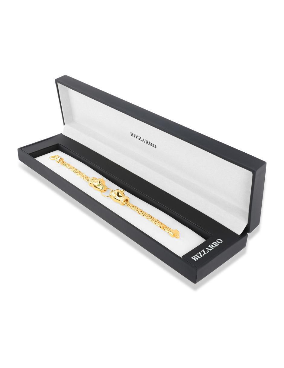 Pulsera de oro amarillo con zirconia 14 k con acabado brillante 4