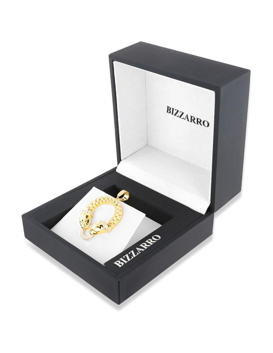 Dije de jaguar de oro amarillo 14 K zirconia 4