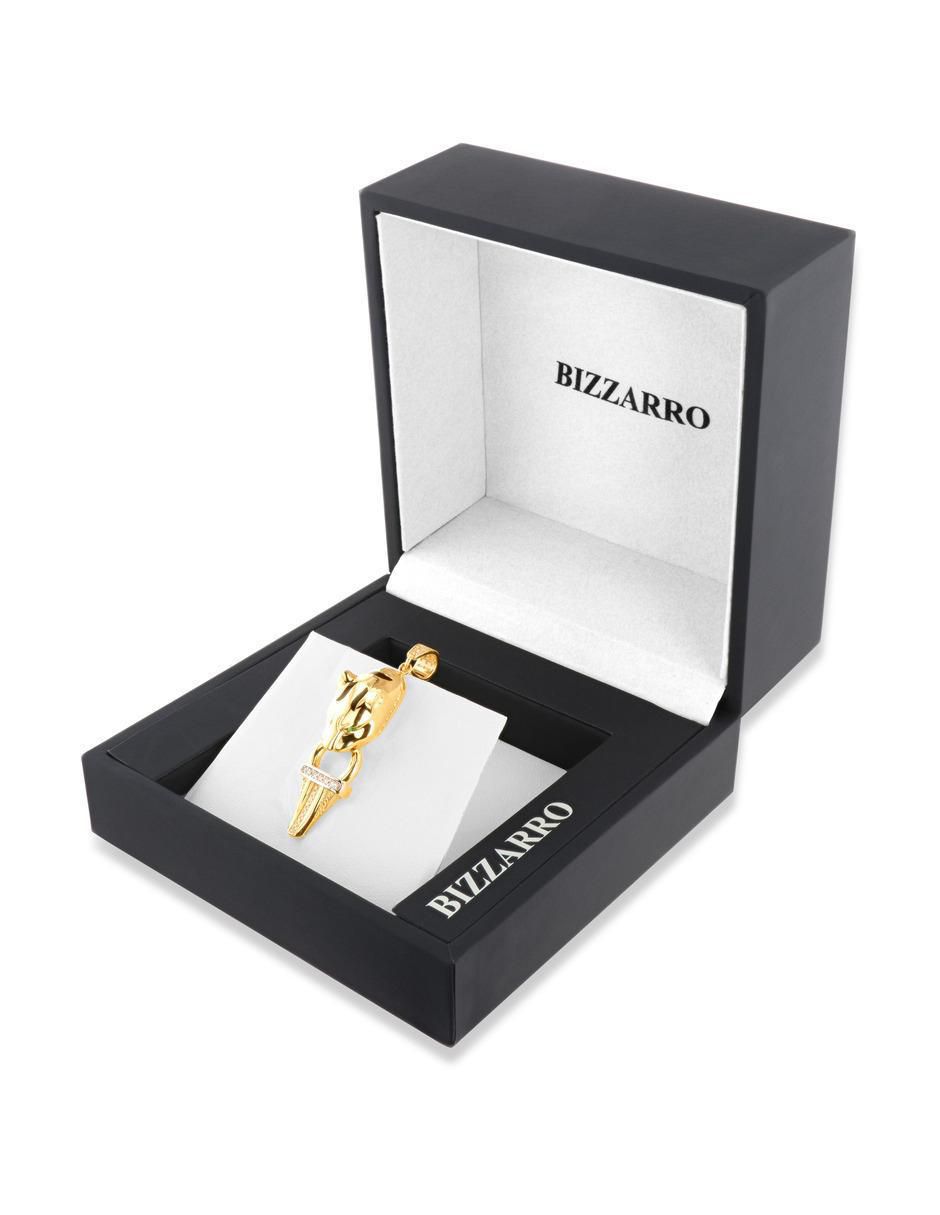 Dije de jaguar de oro amarillo 14 K zirconia 4