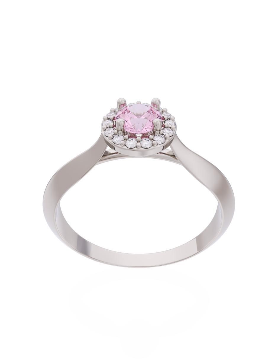 Anillo de compromiso de oro 14 k Eternidad 2