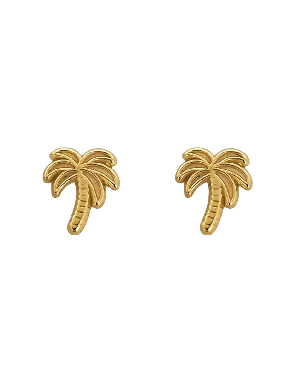 Broqueles de palmera de oro amarillo 10 K con acabado texturizado Broqueles de palmera de oro amarillo 10 K con acabado texturizado