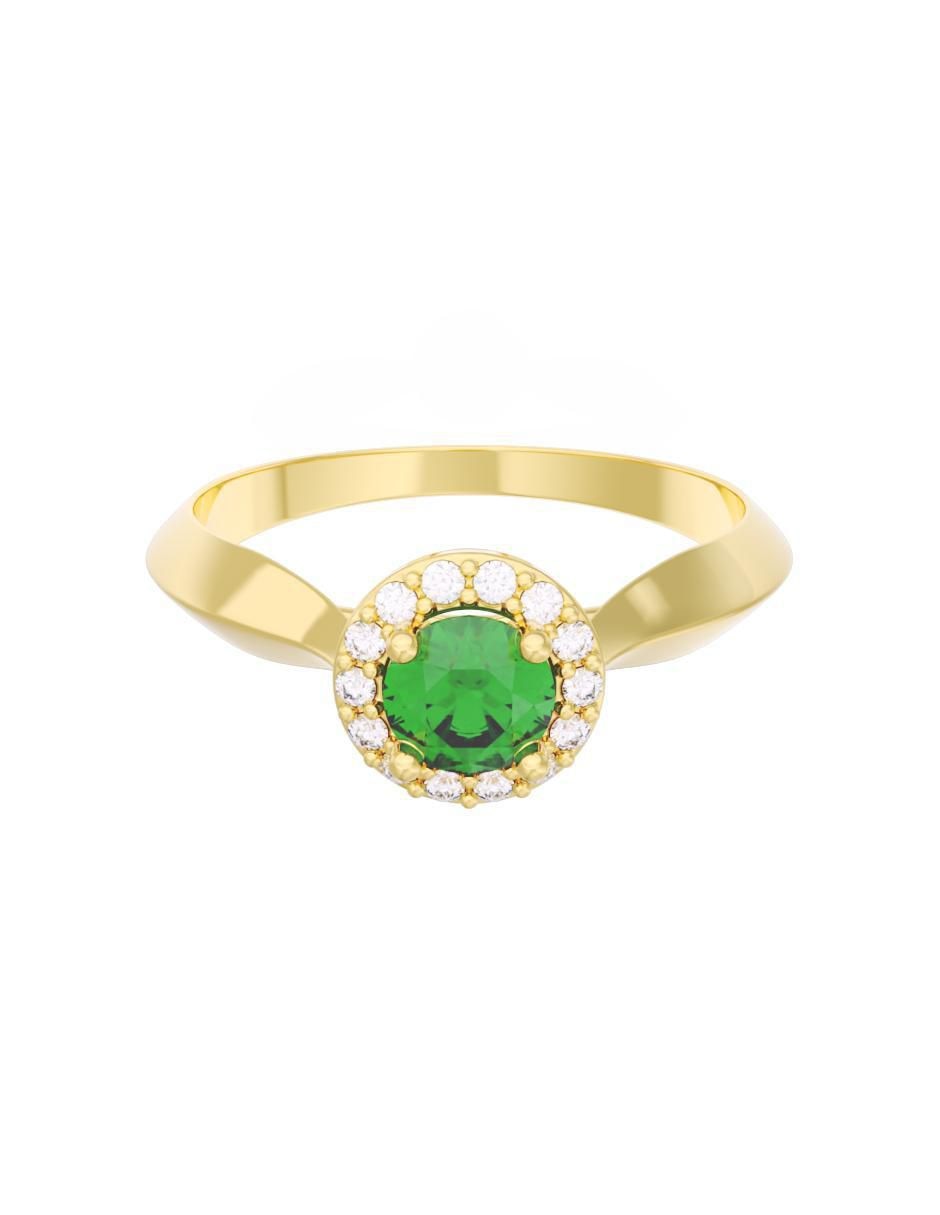 Anillo de compromiso de oro 14 k Eternidad