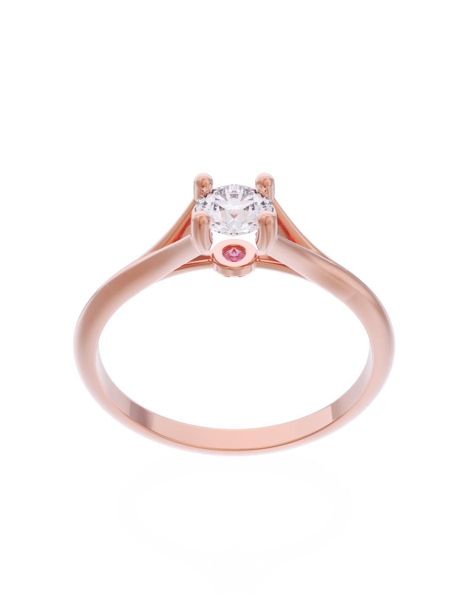 Anillo de compromiso de oro 14 k Eternidad 3