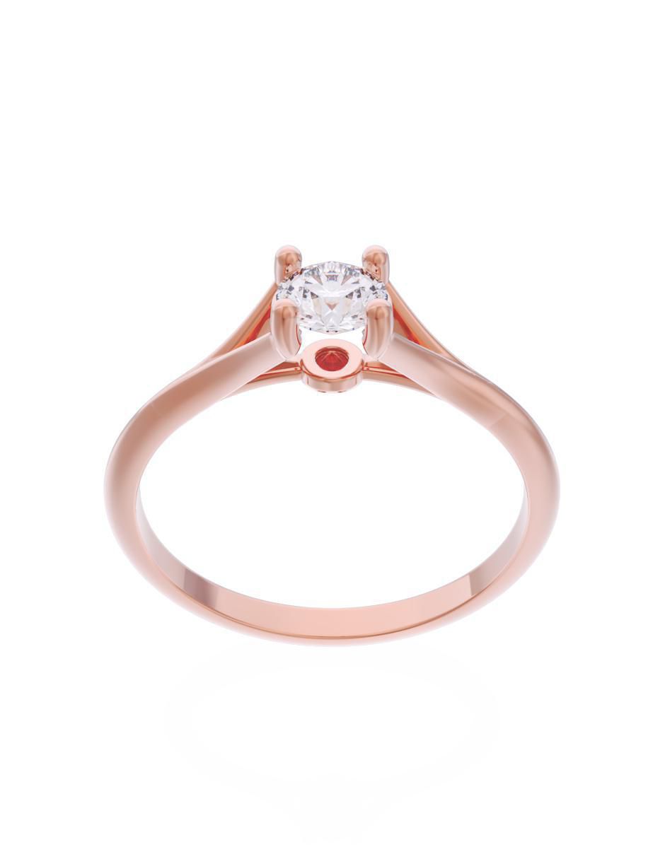 Anillo de compromiso de oro 14 k Eternidad 2025 3