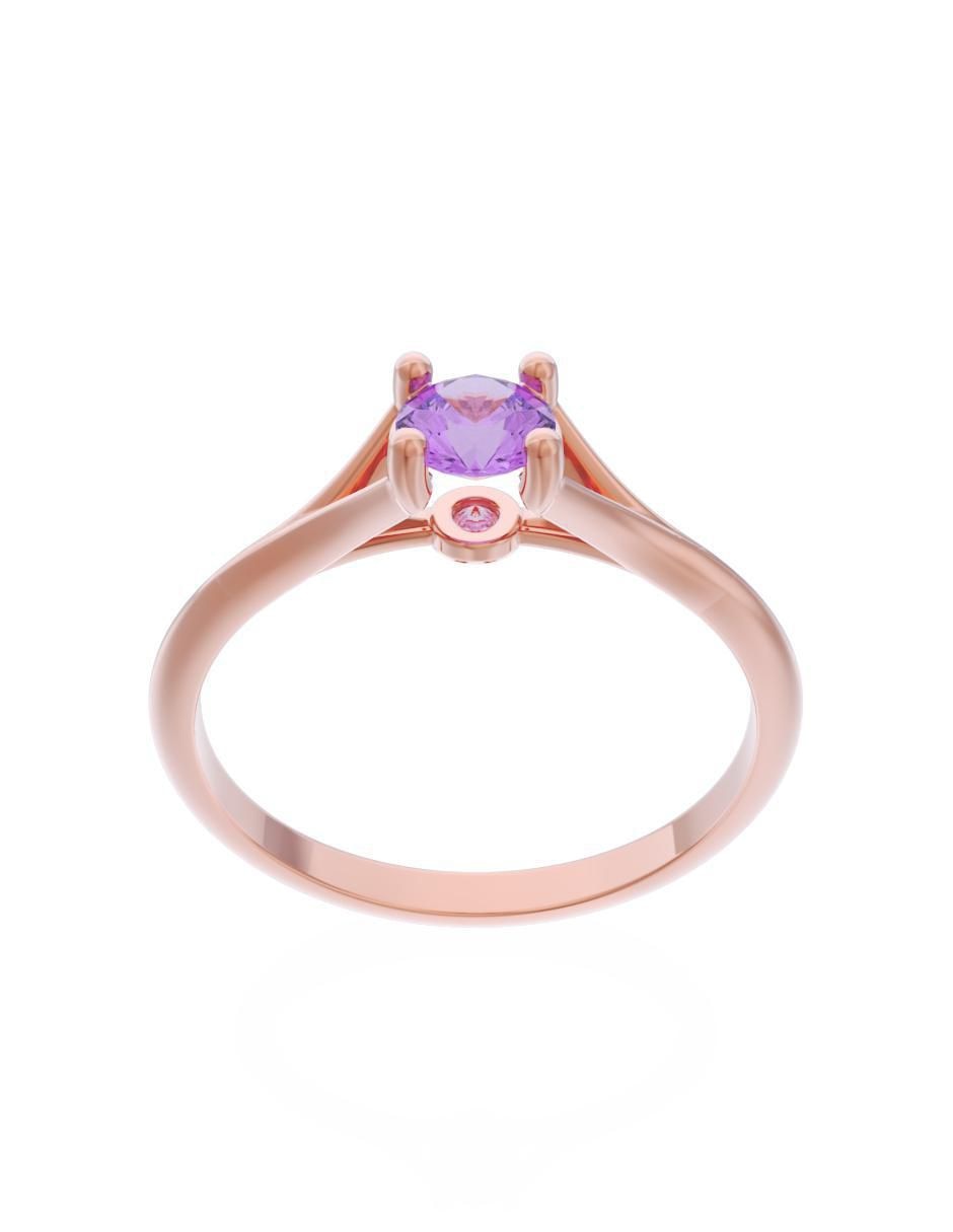 Anillo de compromiso de oro 14 k Eternidad 2025 3