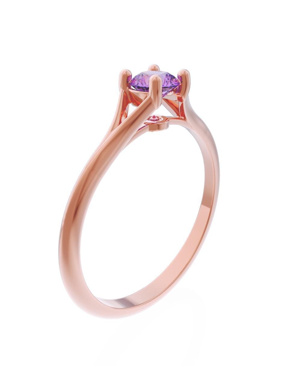 Anillo de compromiso de oro 14 k Eternidad 2025 4