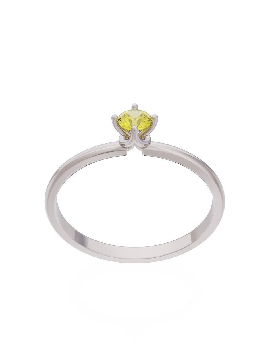 Anillo de compromiso de oro 14 k Eternidad 2025 3
