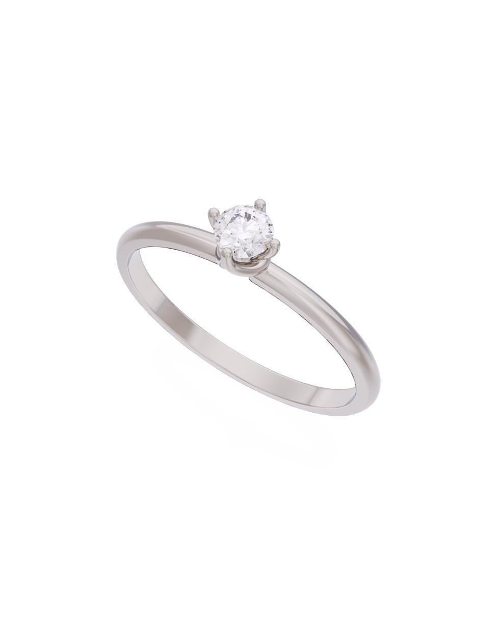 Anillo de compromiso de oro 14 k Eternidad 2