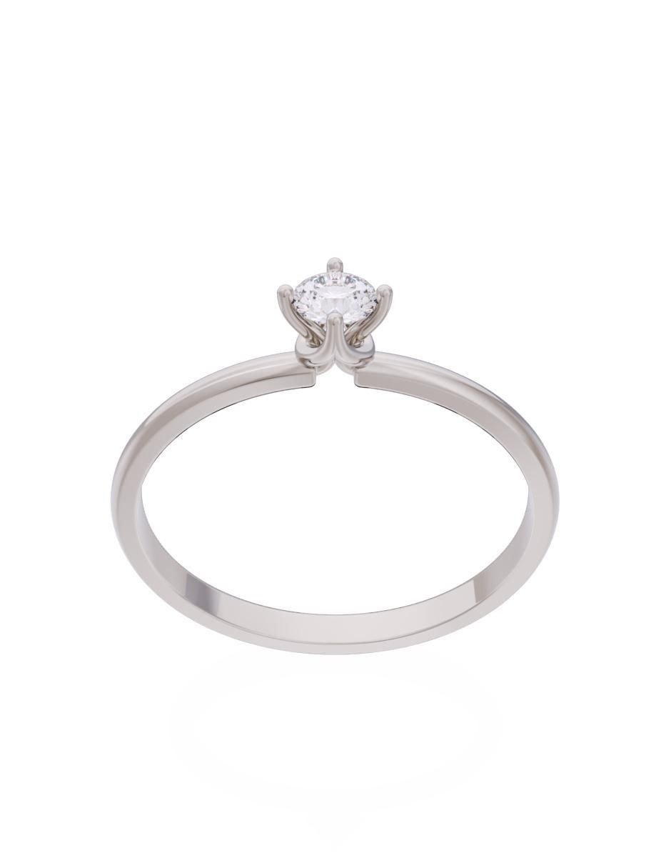 Anillo de compromiso de oro 14 k Eternidad 3