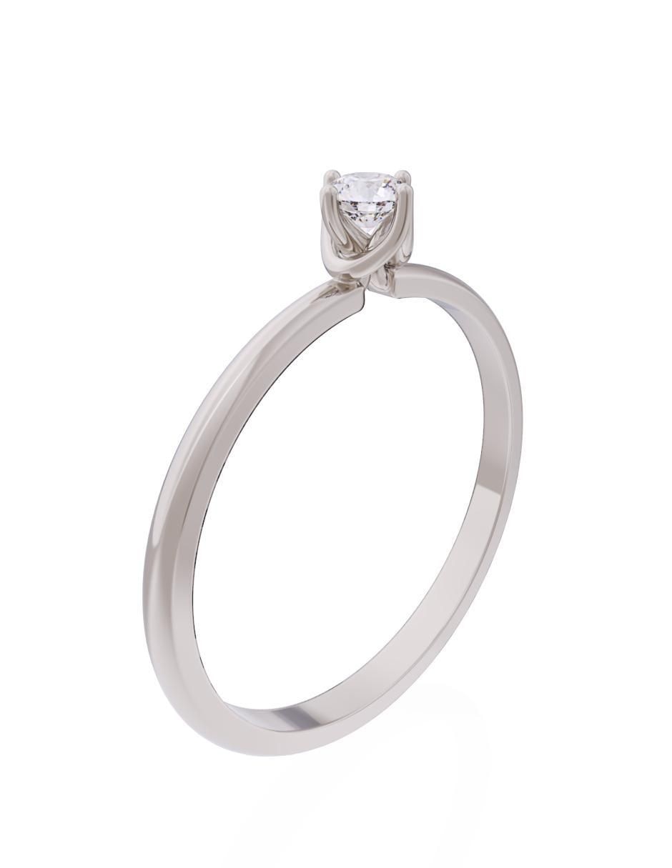 Anillo de compromiso de oro 14 k Eternidad 4