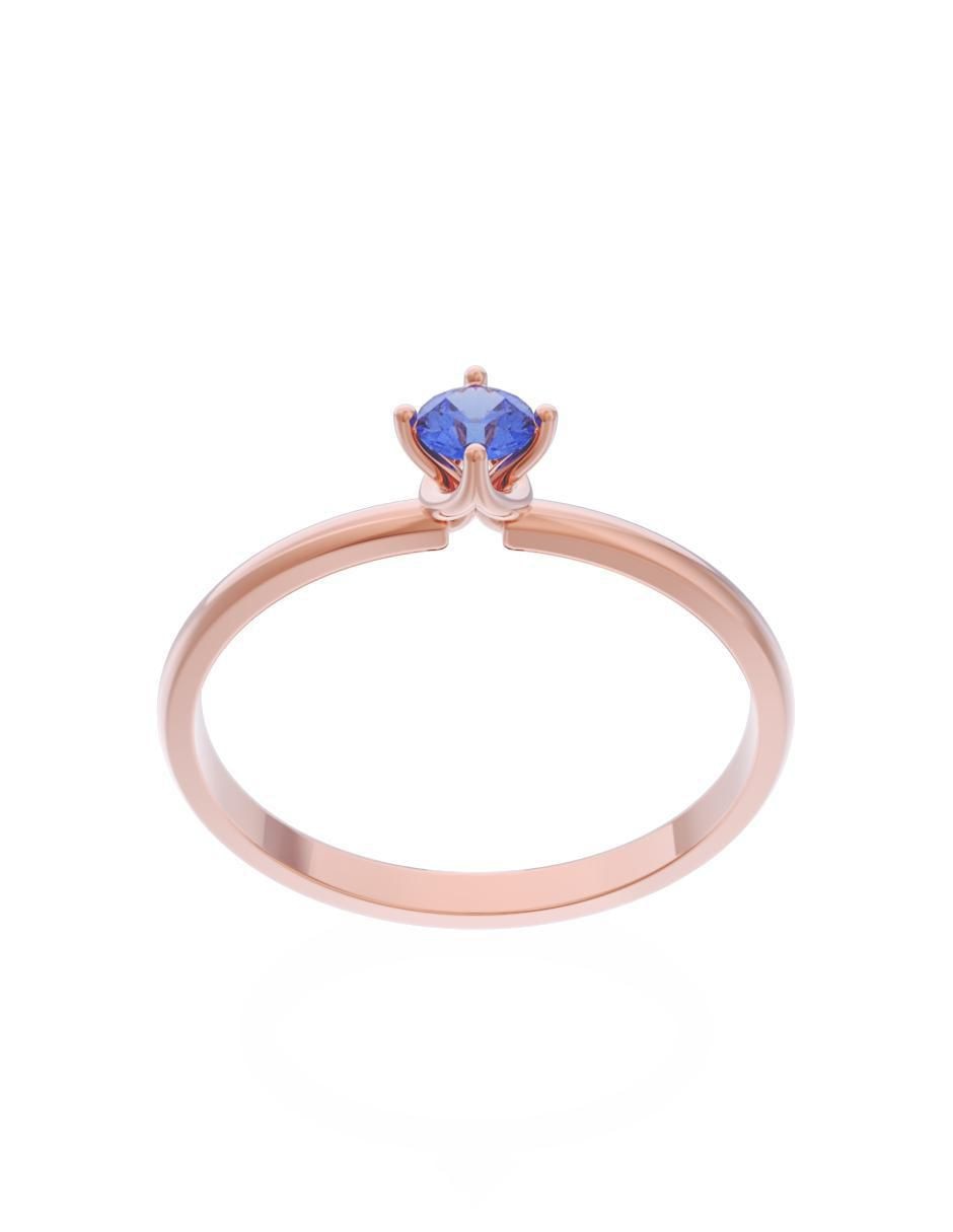 Anillo de compromiso de oro 14 k 3