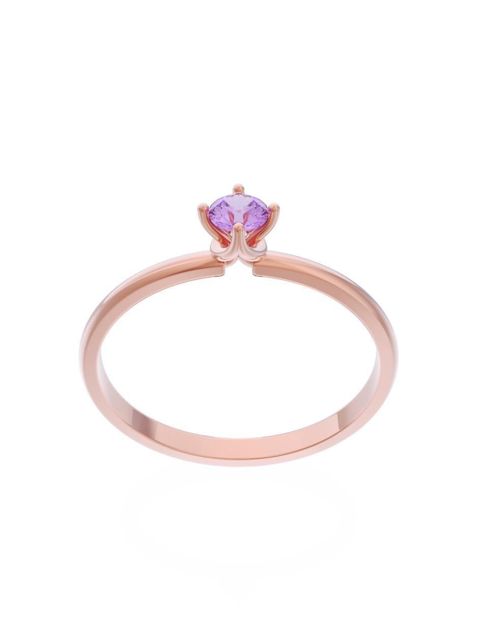 Anillo de compromiso de oro 14 k Eternidad 2025 3