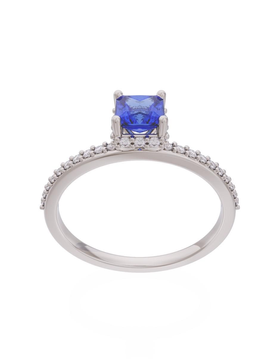 Anillo de compromiso de oro 14 k Eternidad 3