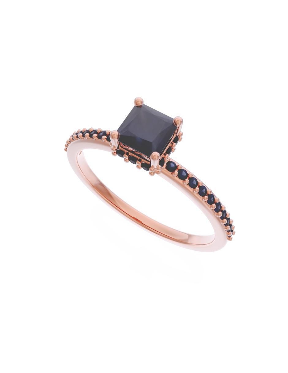 Anillo de compromiso de oro 14 k Eternidad 2