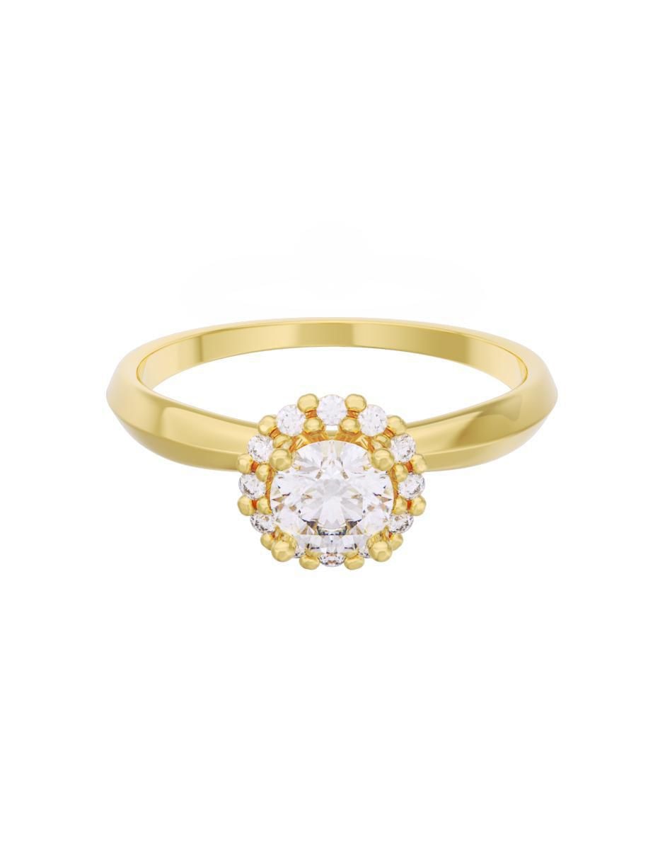 Anillo de compromiso de oro 14 k Eternidad