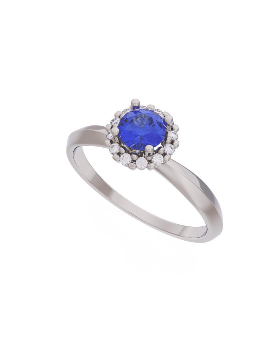 Anillo de compromiso de oro 14 k Eternidad 2
