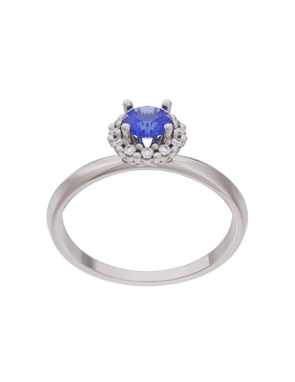 Anillo de compromiso de oro 14 k Eternidad 3