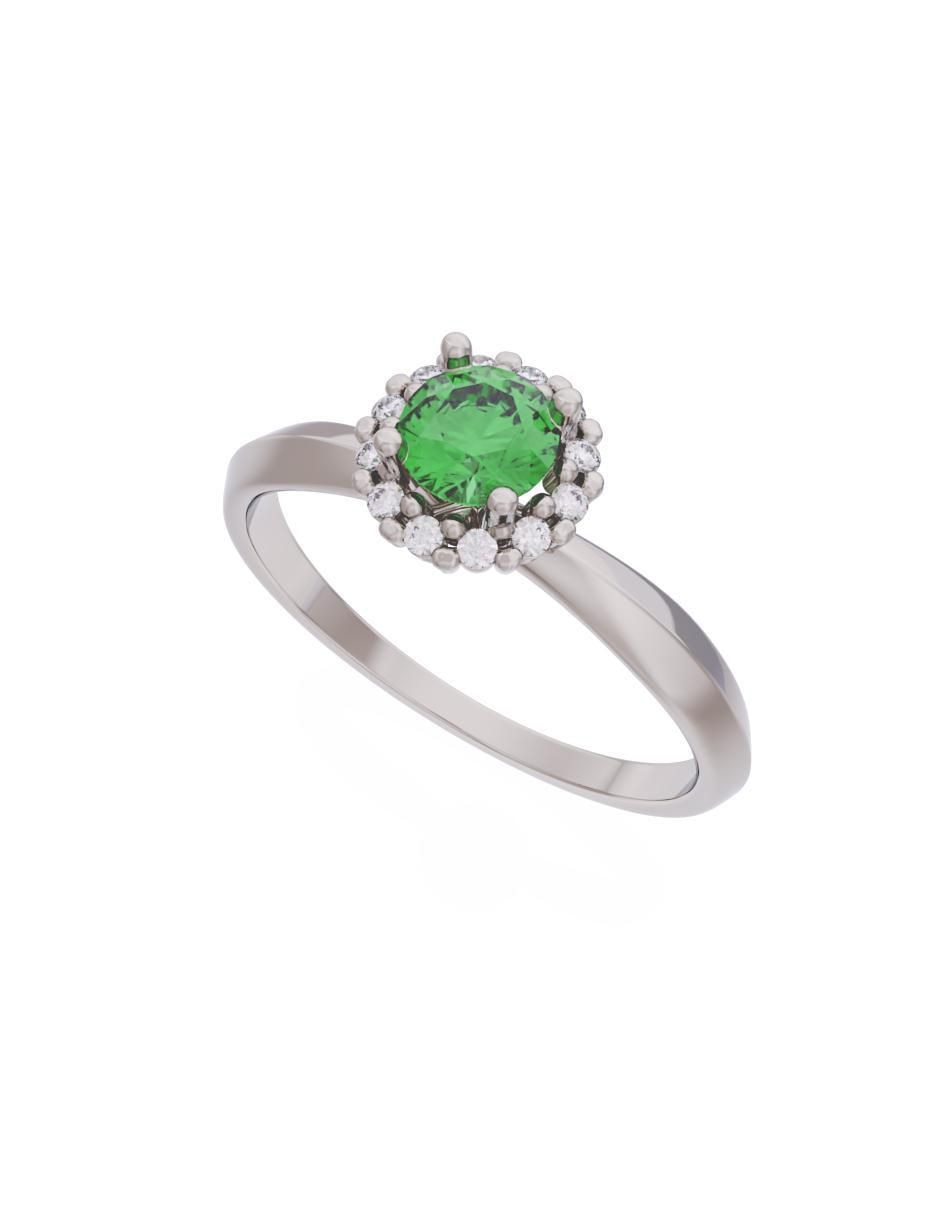 Anillo de compromiso de oro 14 k Eternidad 2