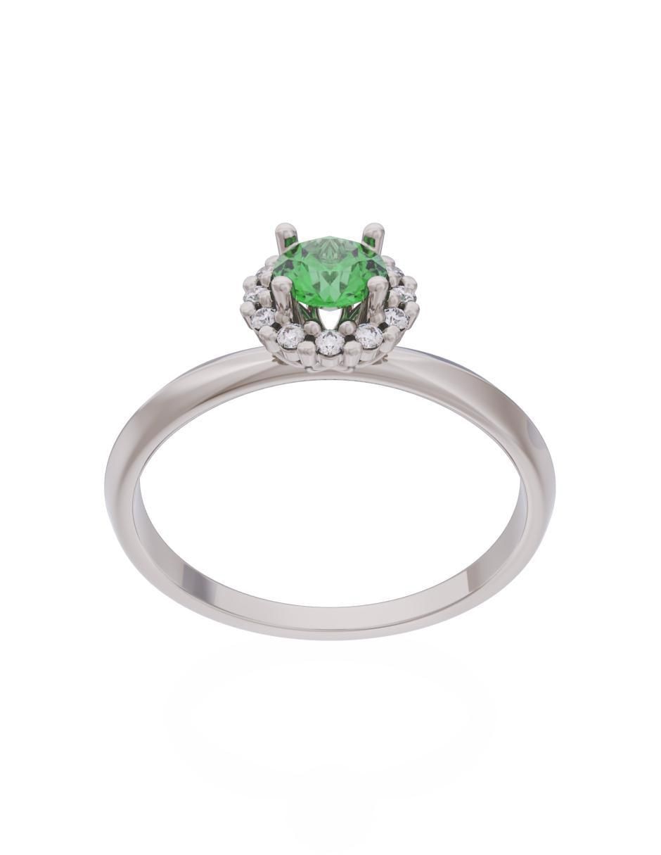 Anillo de compromiso de oro 14 k Eternidad 3
