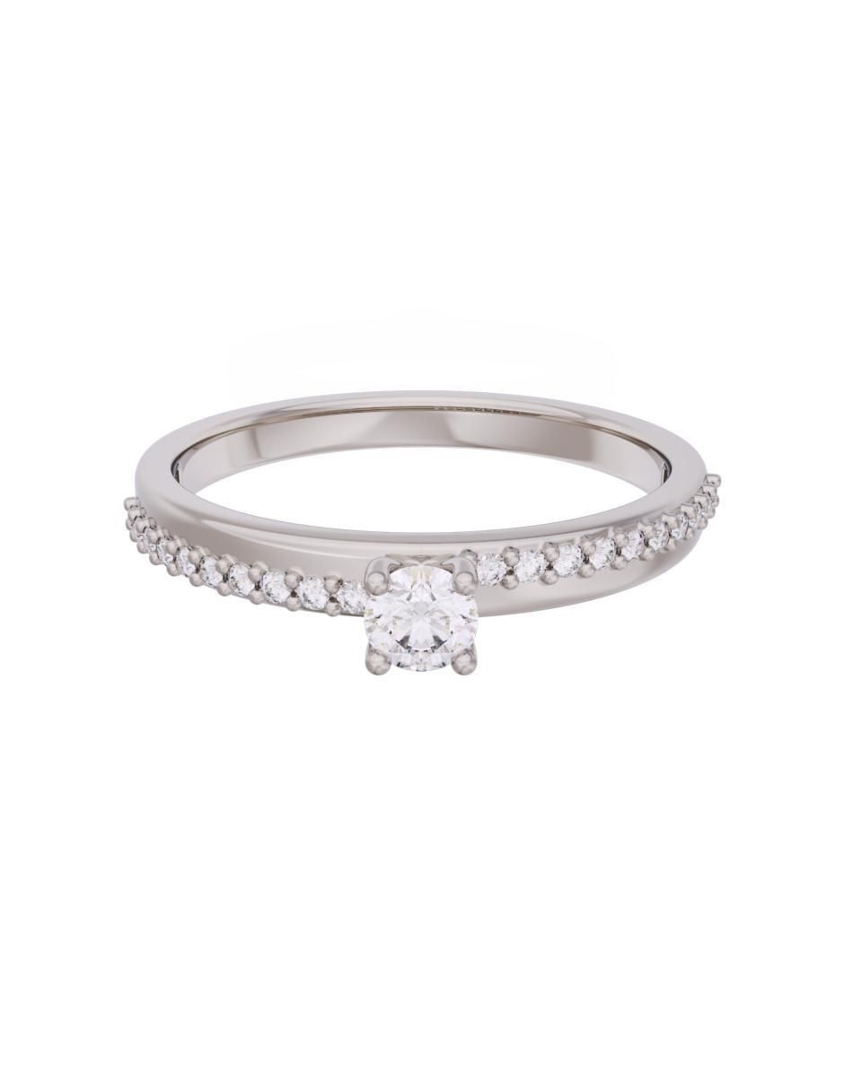 Anillo de compromiso de oro 14 k Eternidad