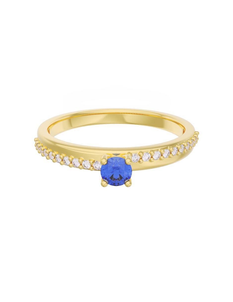 Anillo de compromiso de oro 14 k Eternidad