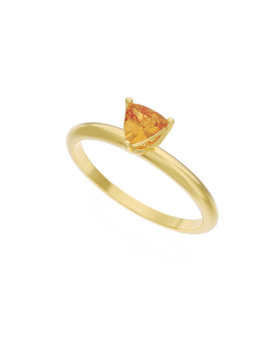 Anillo de compromiso de oro 14 K Fonelli Eternidad zirconia