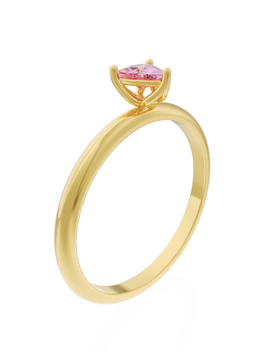 Anillo de compromiso de oro 14 K Fonelli Eternidad zirconia