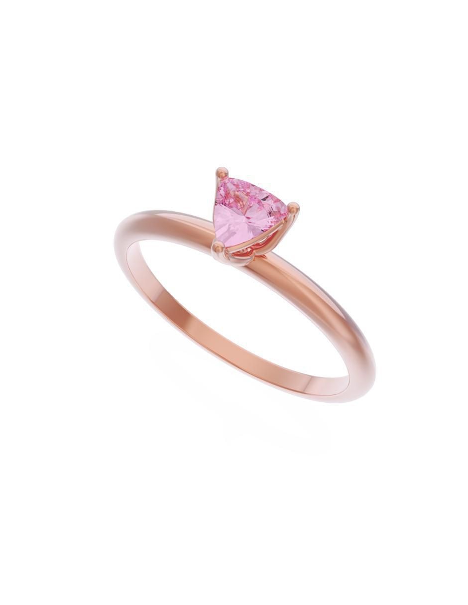 Anillo de compromiso de oro 14 k Eternidad 2