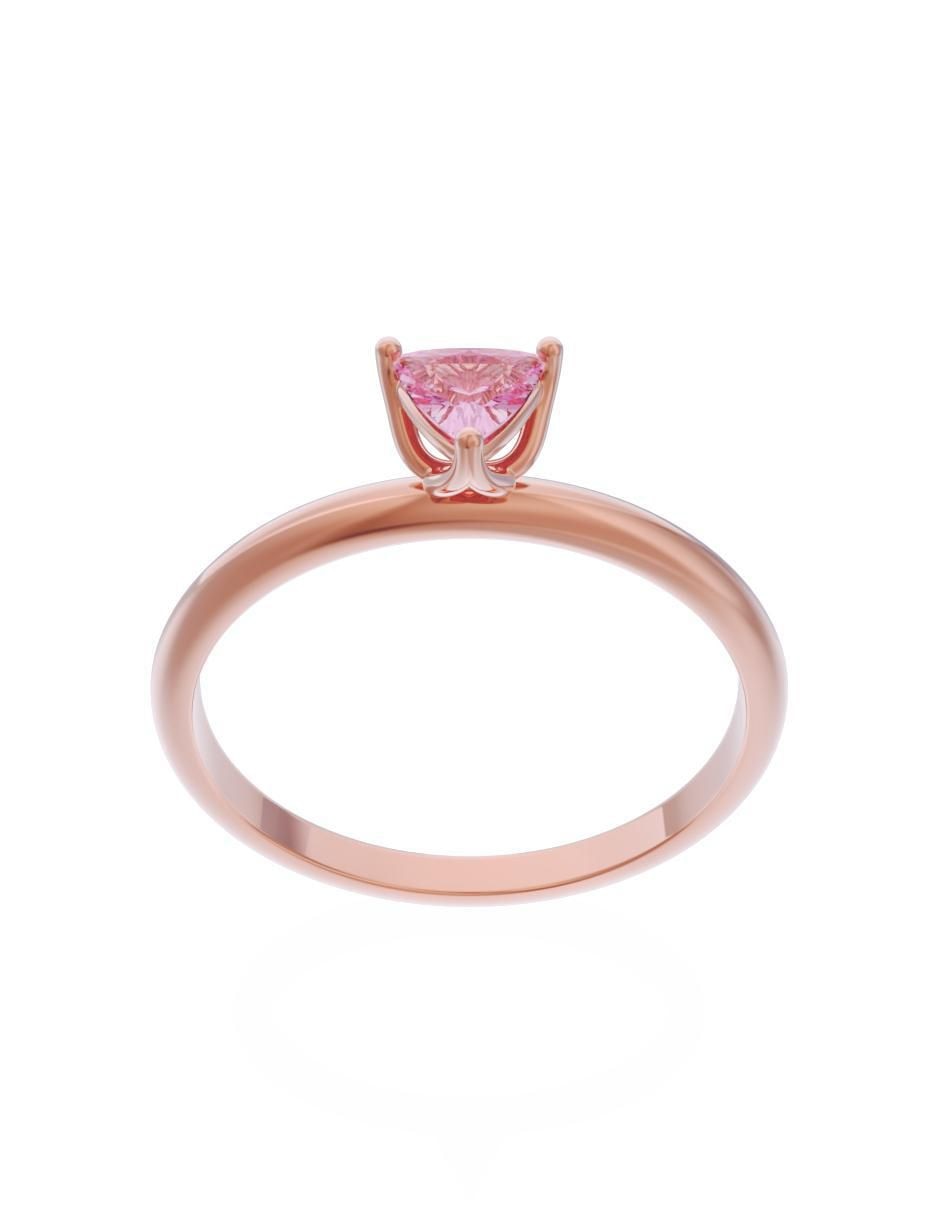 Anillo de compromiso de oro 14 k Eternidad 3